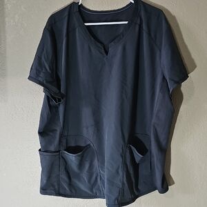 1p Scrubstar Women's Short Sleeve V-Neck Scrub Top in Navy